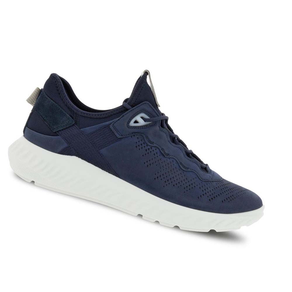 Men\'s Ecco St.1 Lite Sneakers Navy | USA 651SGL